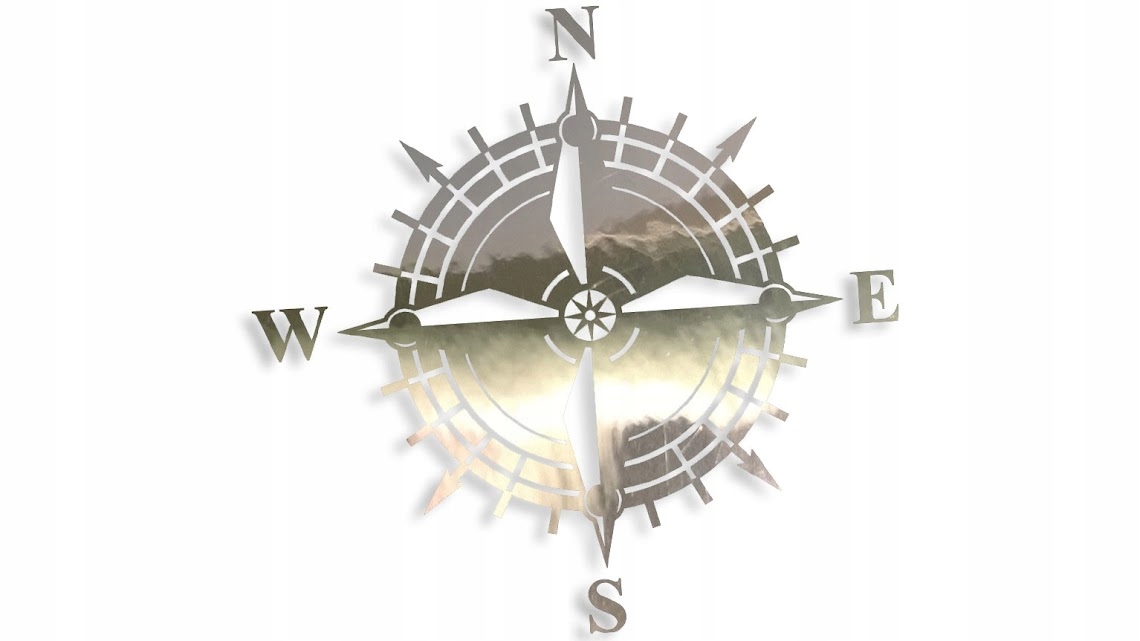 

Naklejka Róża Wiatrów kompas chrom