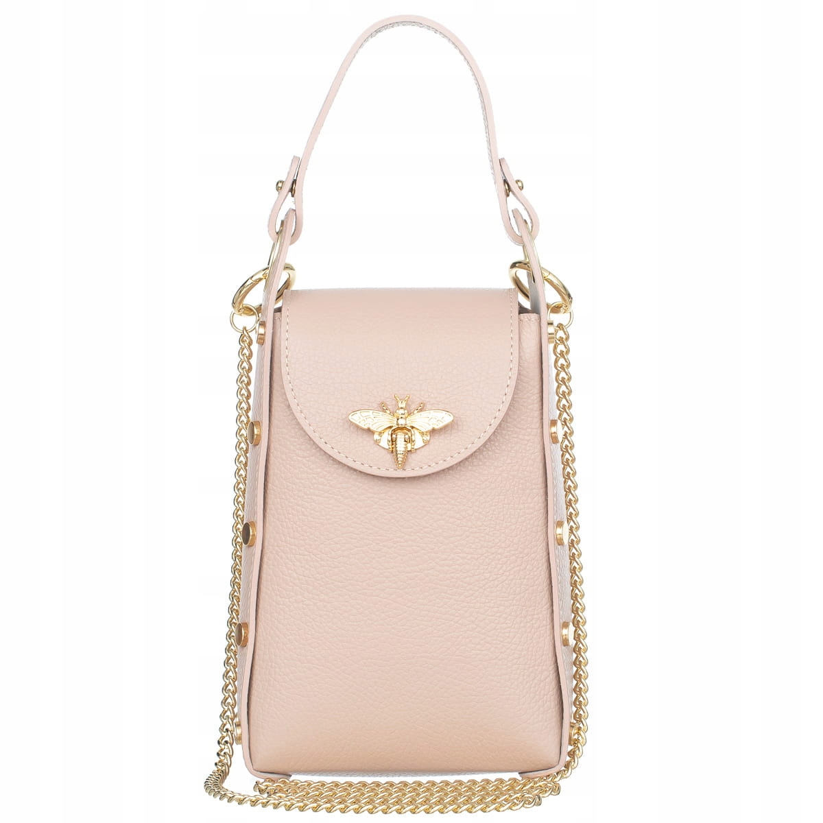 Kožená kabelka Vezze Vespa Grande Pudrová