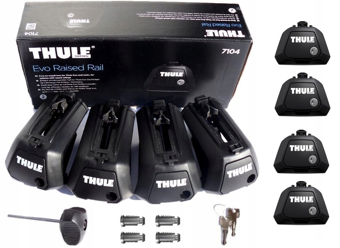 

Thule Evo Raised Rail 7104 4 stopy bagażnik reling