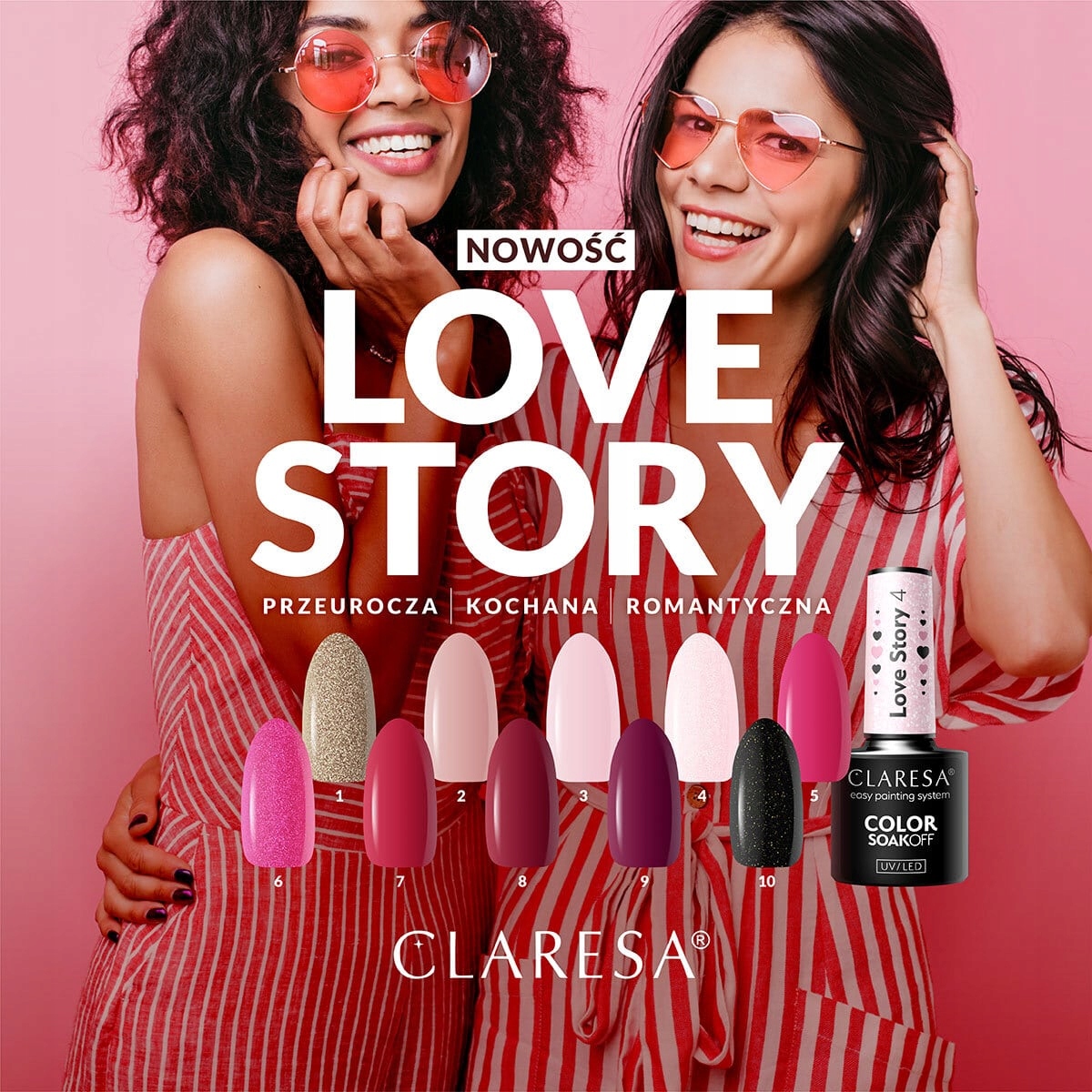 Claresa lakier hybrydowy LOVE STORY 1 -5g Kolor Odcienie żółtego i złota