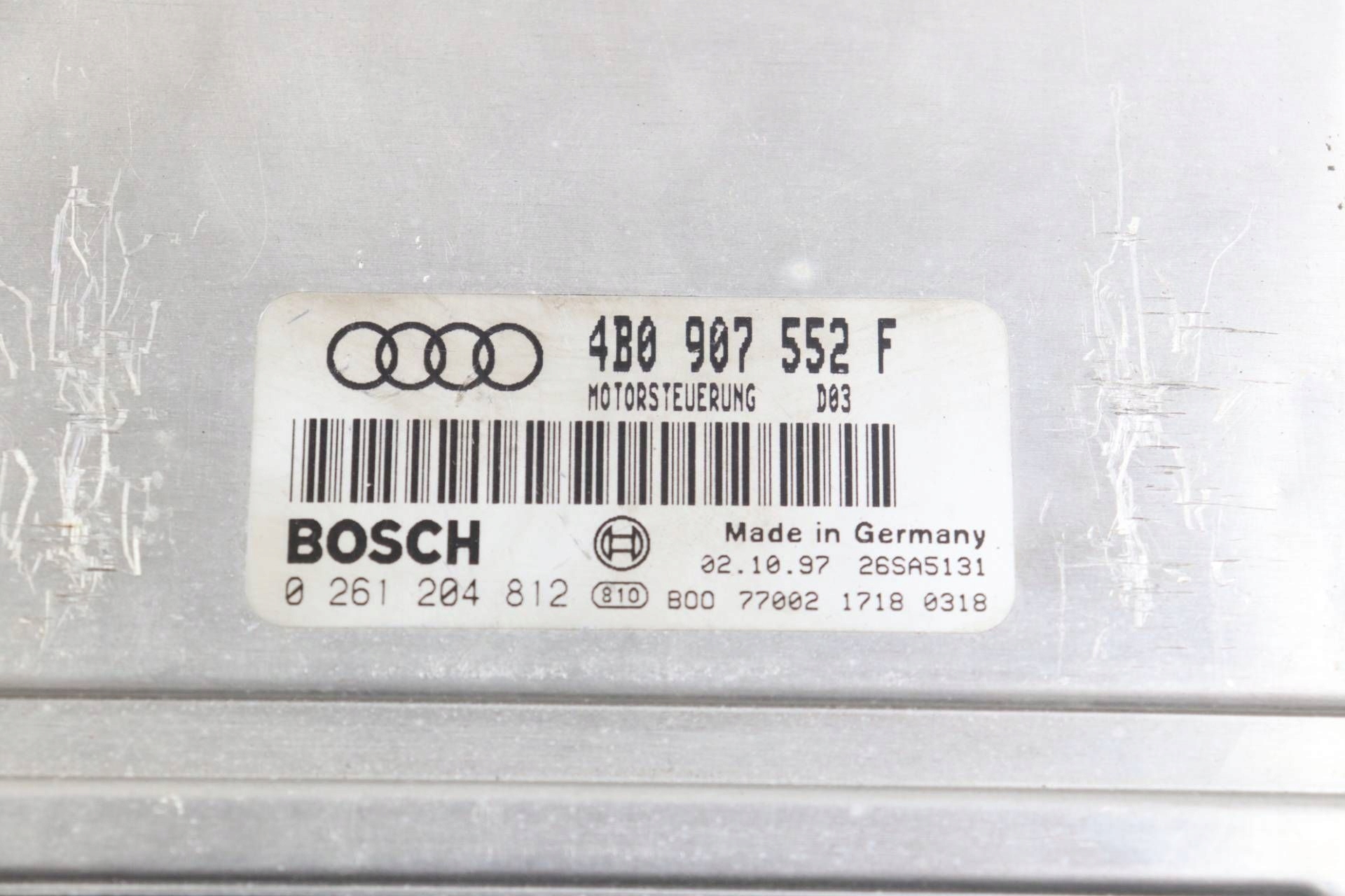 AUDI A6 C5 modulo Centralina Motore 2.4 V6 4B0907552F 0261204812