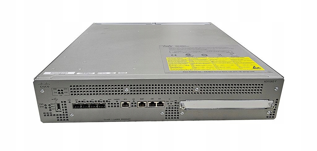 Cisco Router ASR1002-F 4x 1GB RJ-45 4x Sfp 1x Usb 2x Psu Vpn