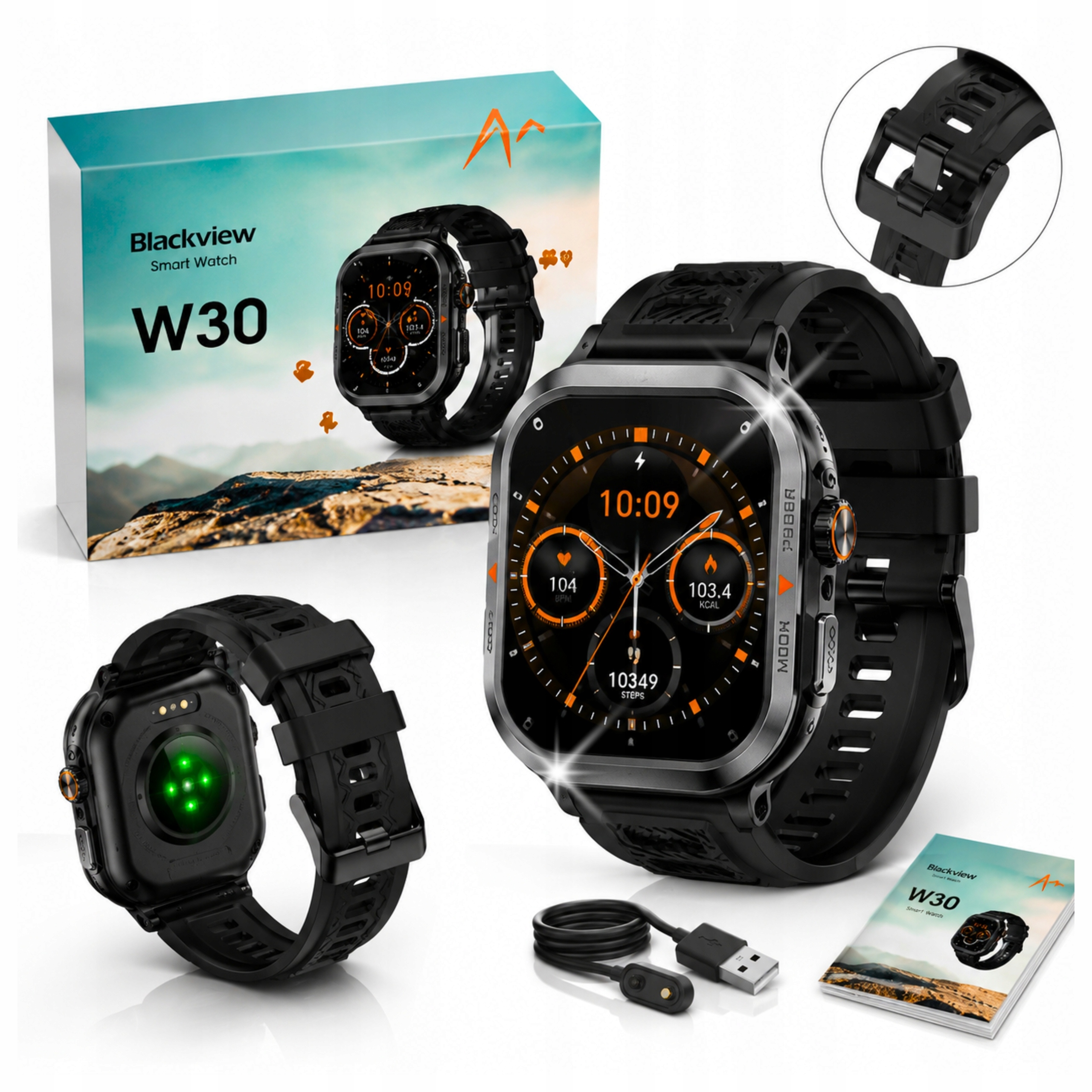 Smartwatch Vodotesné Pánske Hodinky Menu Pl Rozhovory Tlak Smart Watch