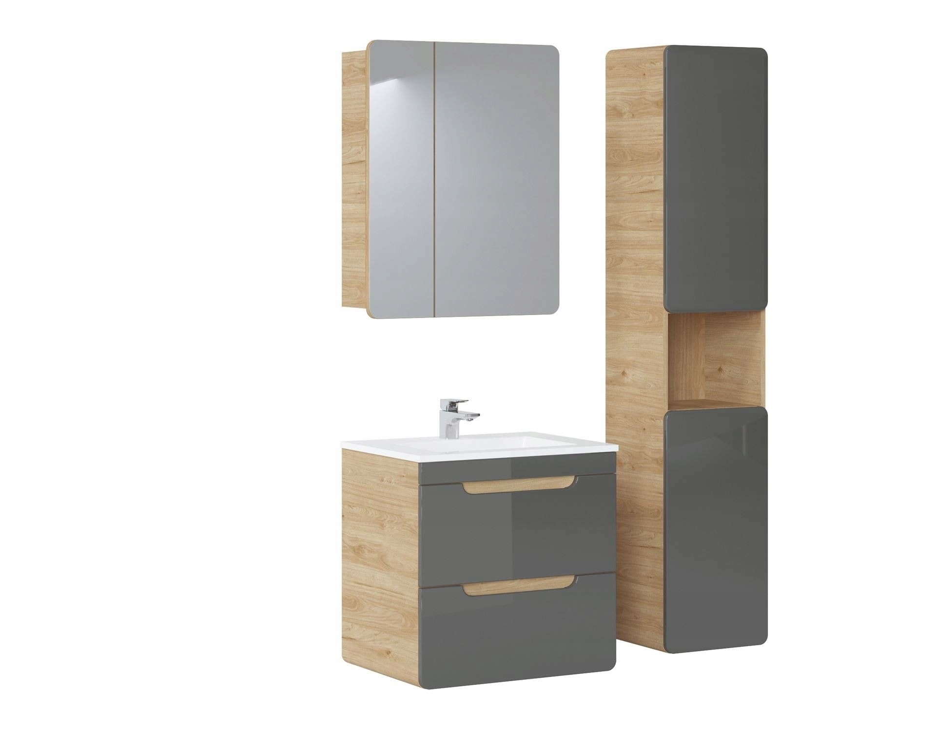 Szafka pod umywalkę 60 cm Szary/Dąb Naturalny Arub Kod producenta ARUBA AGAVE 820