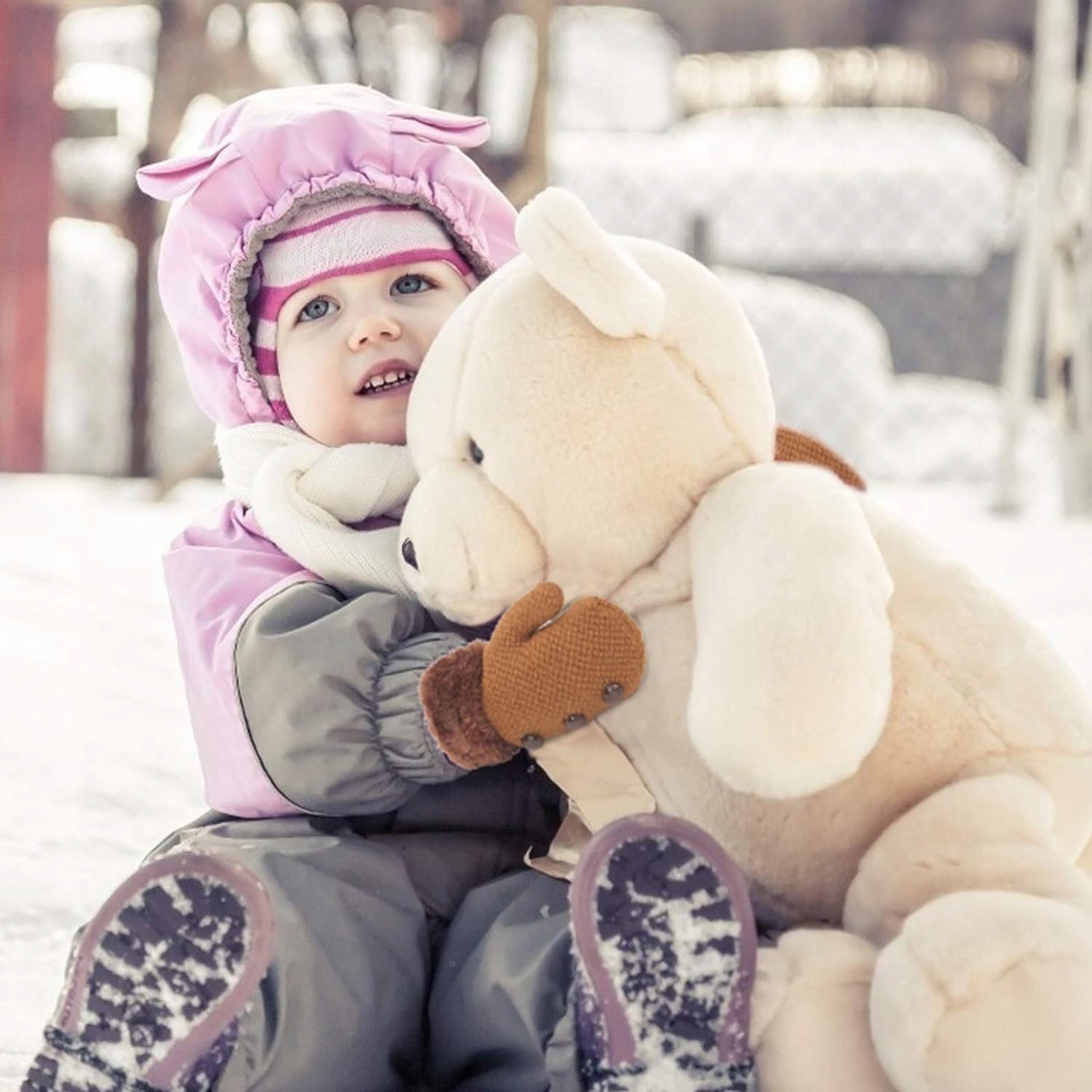 RĘKAWICZKI JEDNOPALCZASTE ZIMOWE CIEPŁE DZIECIĘCE 1-3 LATA 2 PARY Rodzaj jednopalczaste