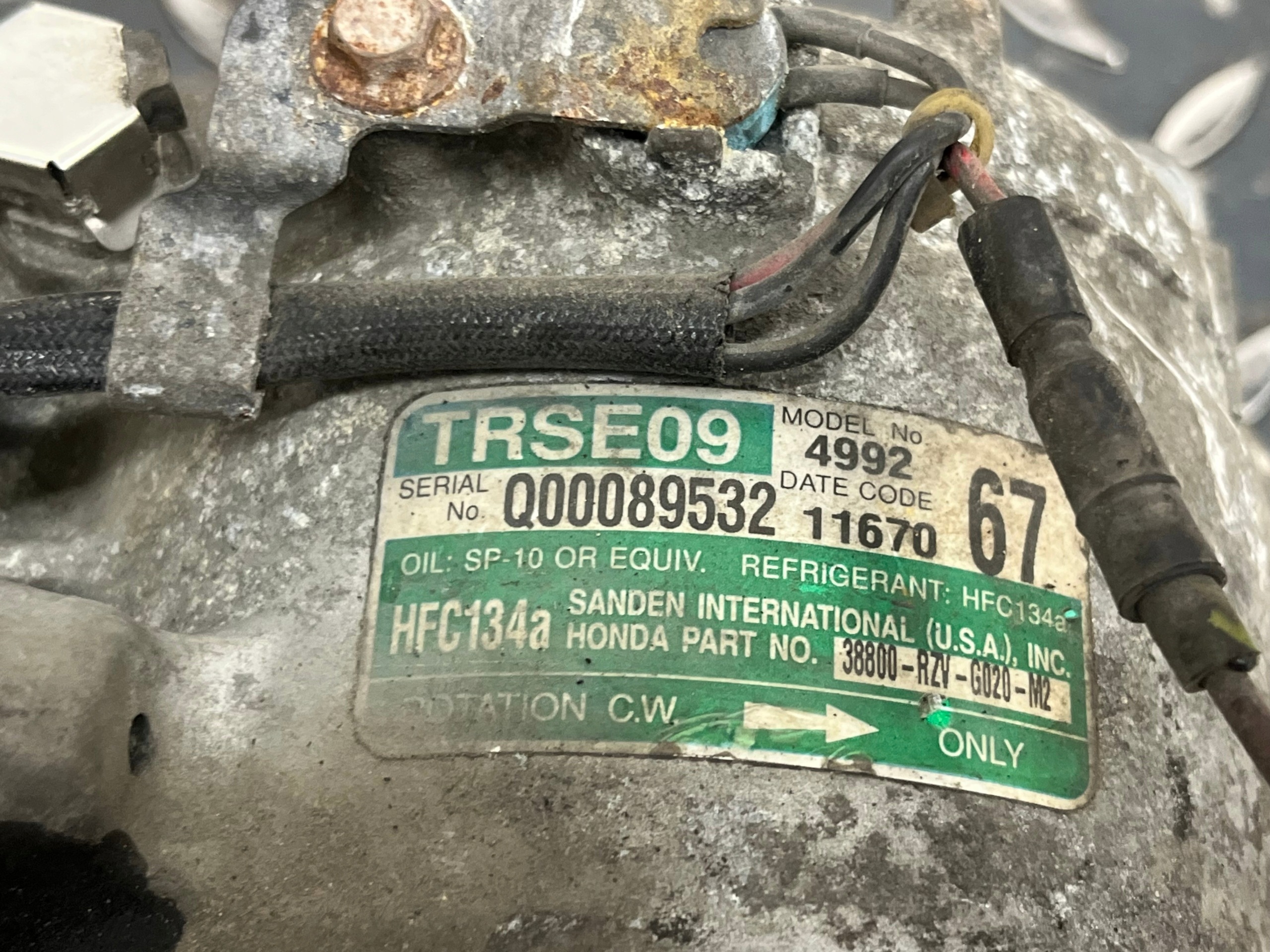Compressore CLIMATIZZATORE ARIA CONDIZIONATA HONDA CR-V III 38800-RZV-G020-M2