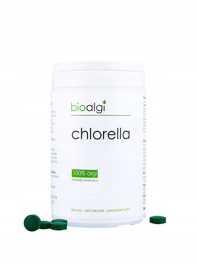 Chlorella tabletki (400 tabletek) bioalgi