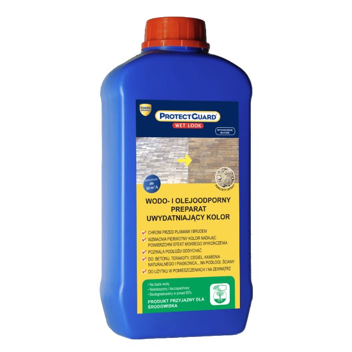 Impregnát matový efekt na cihlové kostky z kamene betonu ProtectGuard Wl Mat 1L