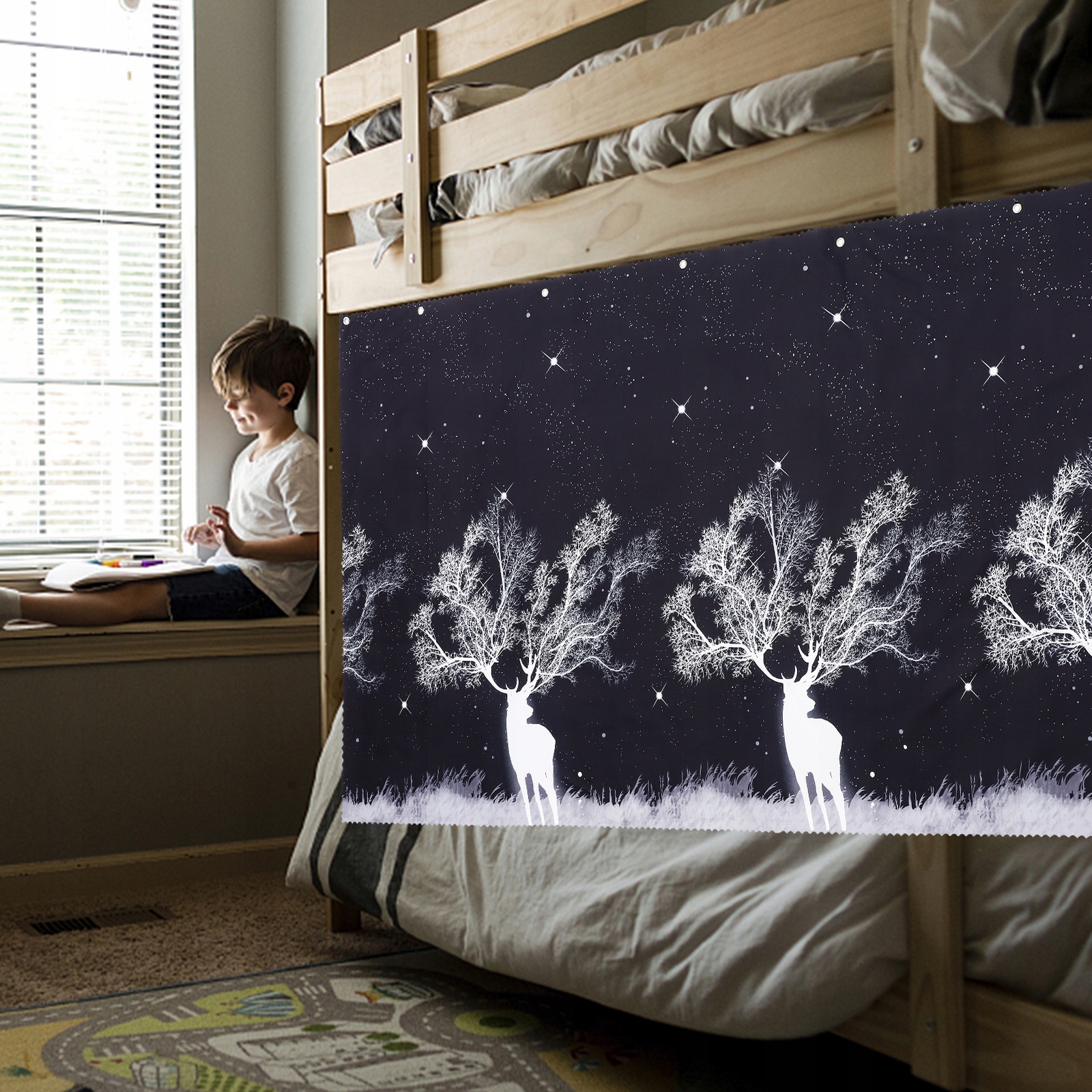 ŁÓŻKA PIĘTROWE ZASŁONY SIATKA Wysokość produktu 5 cm