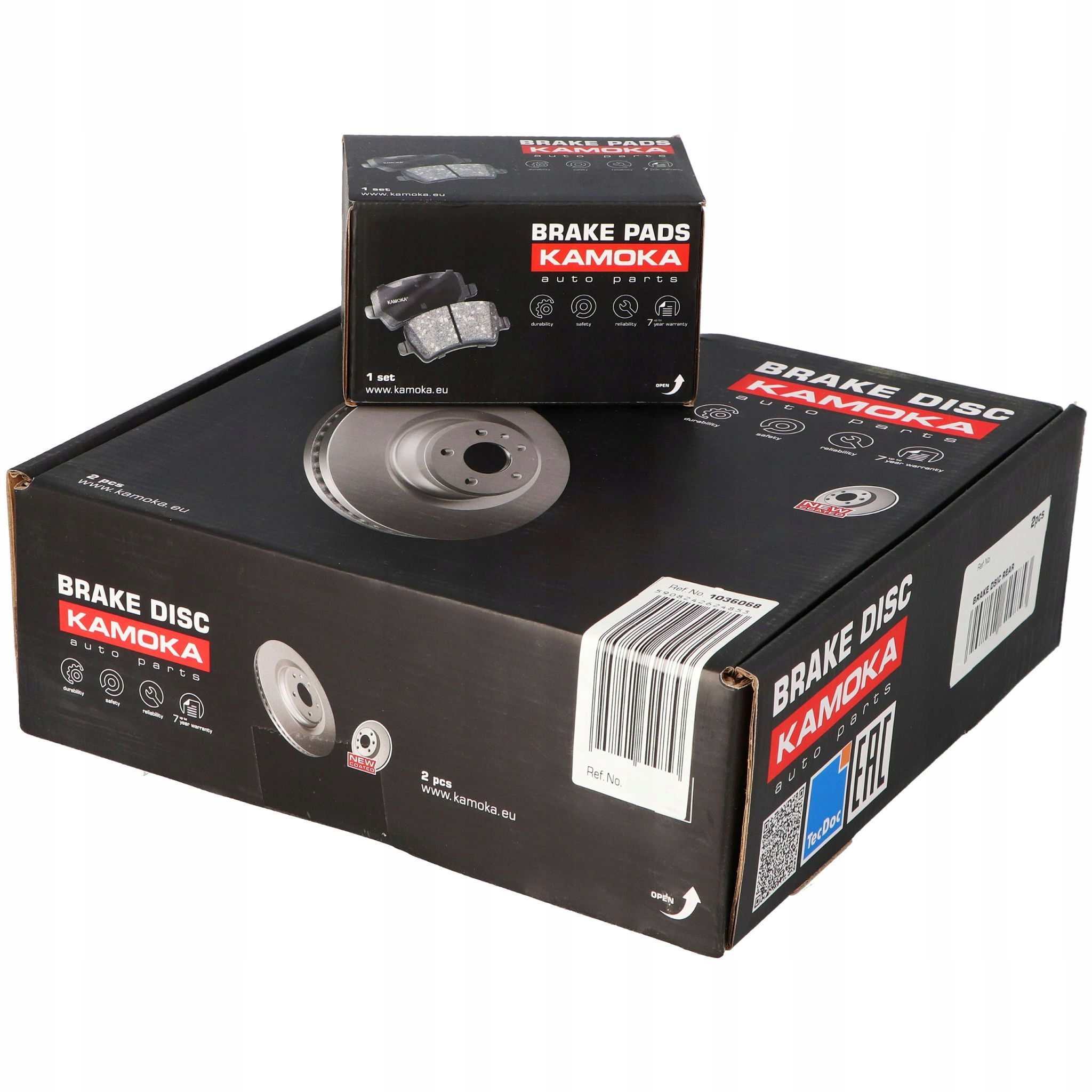 2× kamoka 1032542 тормозной диск + тормозные колодки JQ1012146