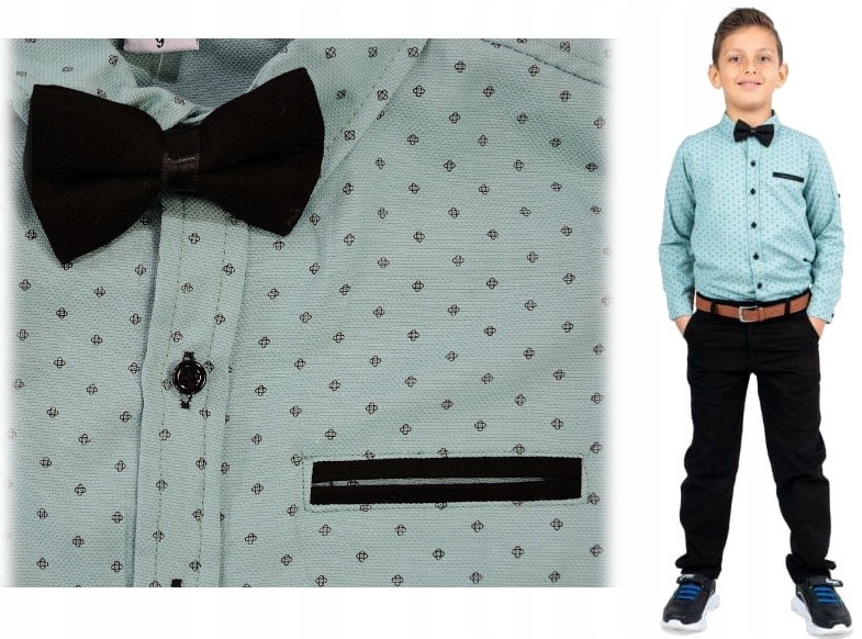 GARNITUR ELEGANCKI koszula komplet 4-części 12 J4j