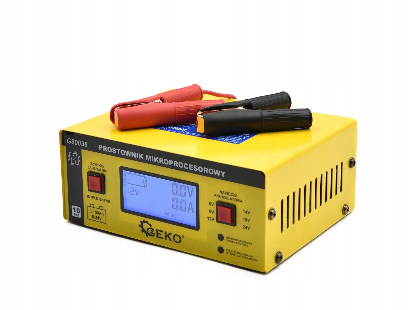 Mikroprocesorová nabíjačka autobatérií LCD 6/12/24V Geko