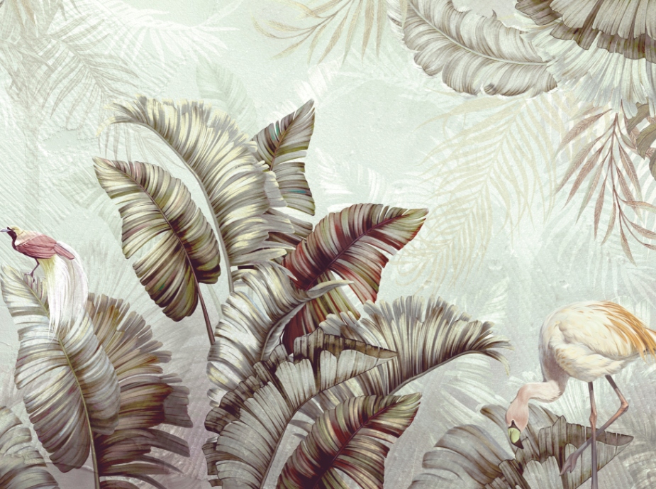 Fototapeta Rajské listy v tropickom štýle do obývačky 350 x 260 cm, štruktúra 350 g