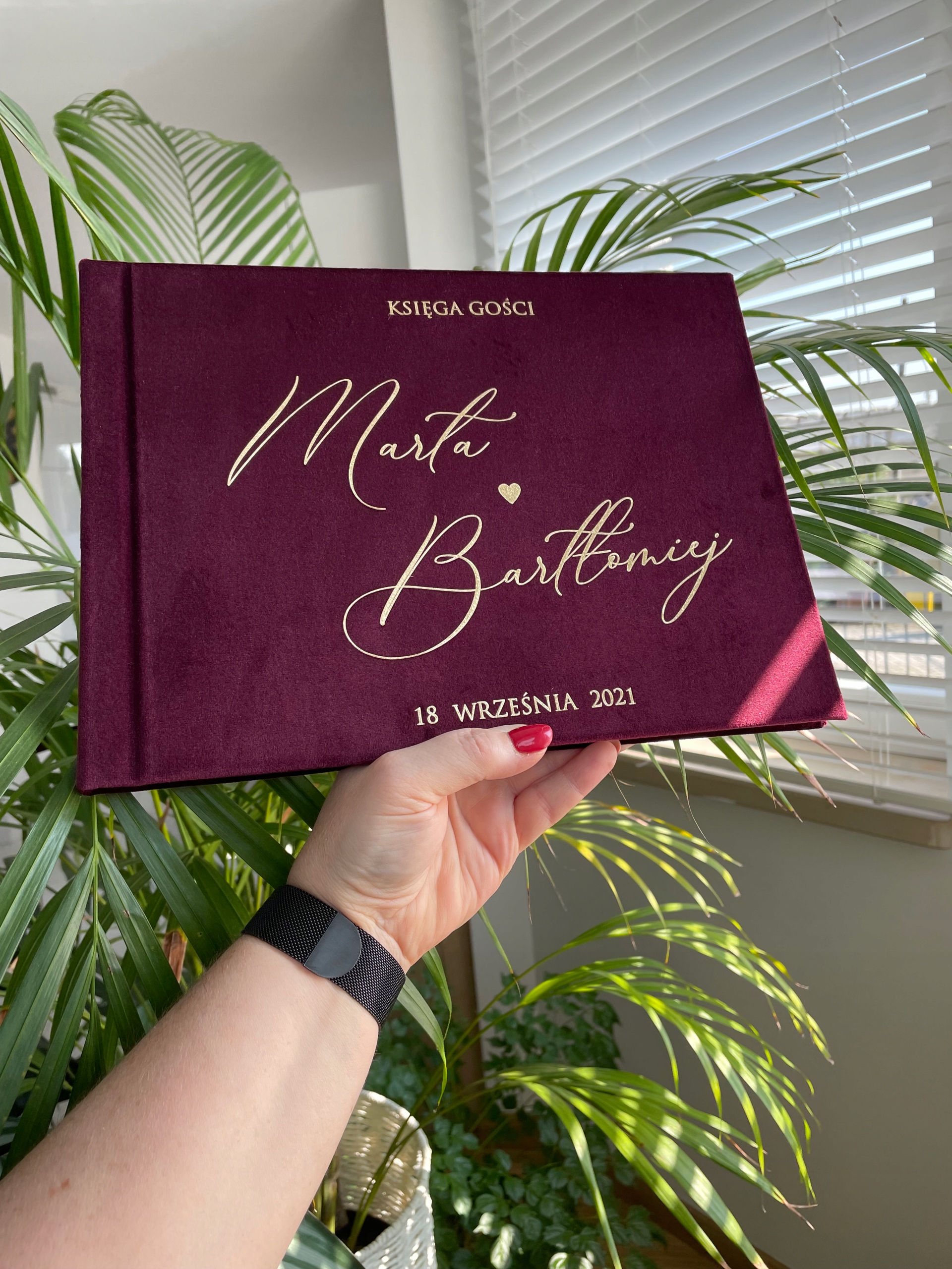 KSIĘGA GOŚCI NA WESELE ŚLUB - ANKIETY welurowa Marka inny