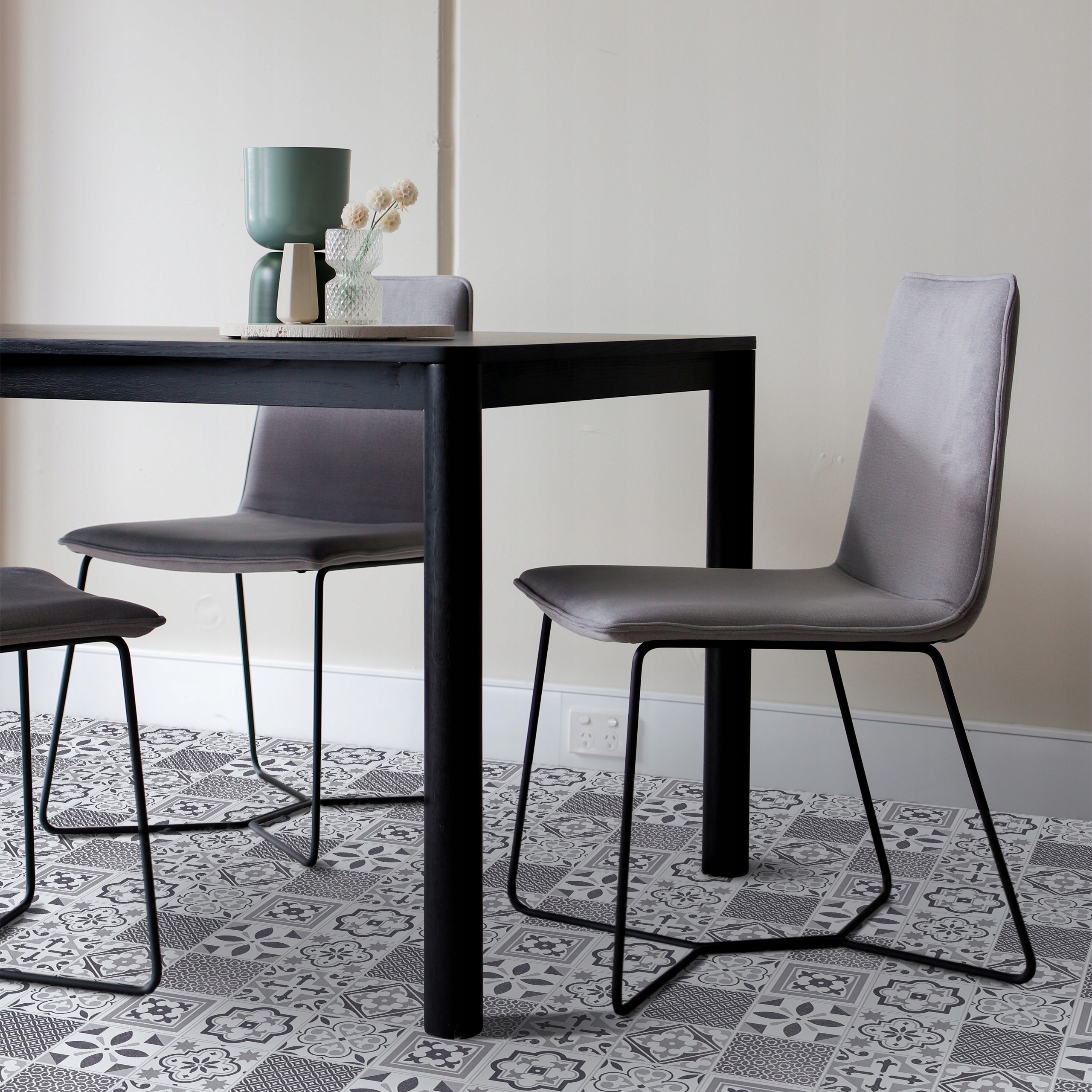 Płytki Podłogowe Kafle Orientalne Patchwork Szary Samoprzylepne 1 Sztuka Kod producenta 274-5061