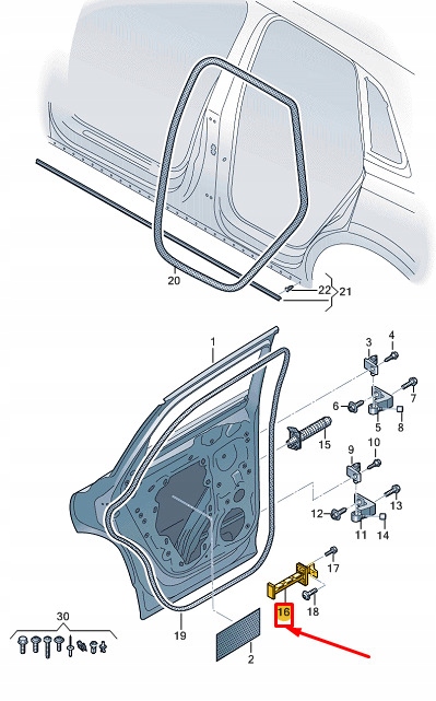 VW ID.4 Id4 ID.5 Е-ТРОН GT Q4 Е-ТРОН 2021 ОБМЕЖУВАЧ ДВЕРІ TYL1a839249a
