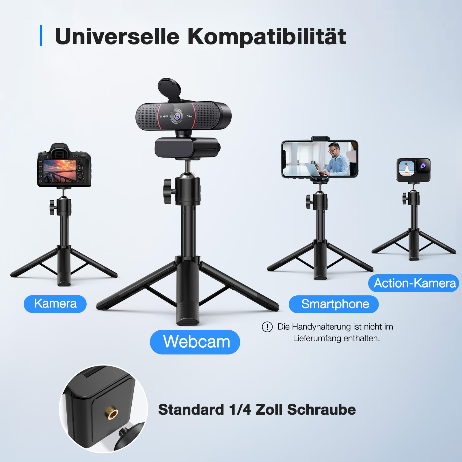 EMEET C960 4K Kamera Internetowa Z Osłoną Obiektywu I Mikrofonem — miniatura 9
