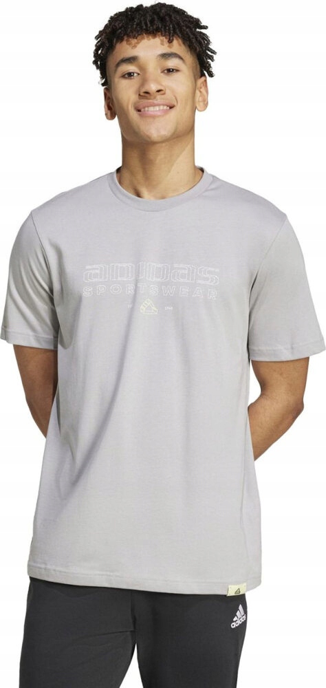 Tričko Pánské Adidas Tech Linear Graphic Šedé IY0728 vel. L