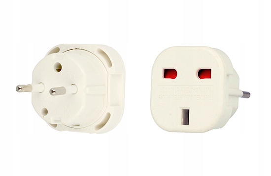 

Adapter ładowarki Anglia/Polska Biały