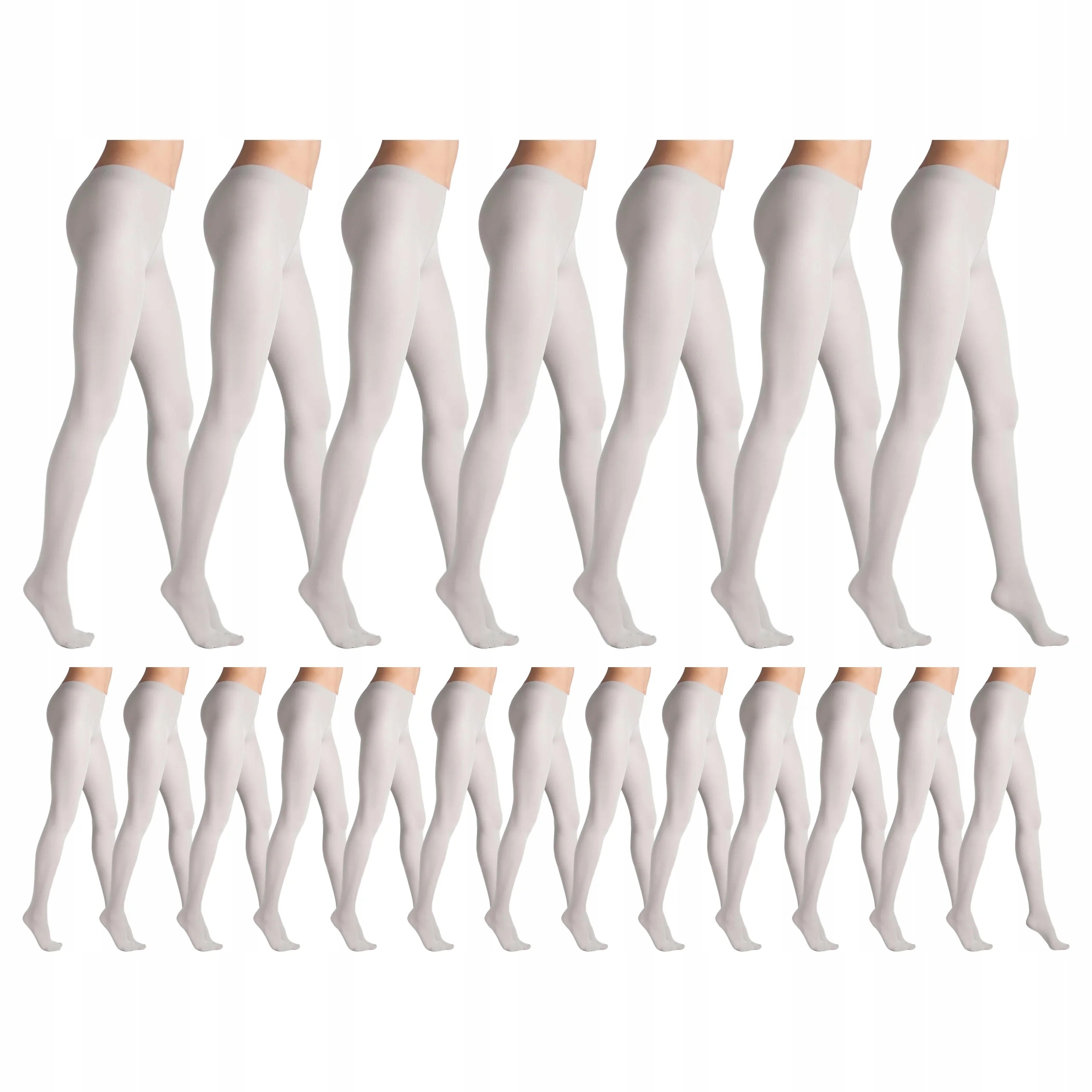 20 x Punčocháče bez kalhotek matné mikrovlákno Tonic 40 2-S Ivory