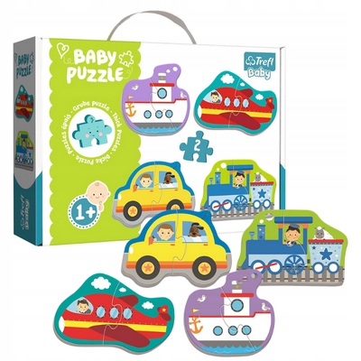 

Puzzle 4 w 1 Układanki Pojazdy Transportowe 12 m+