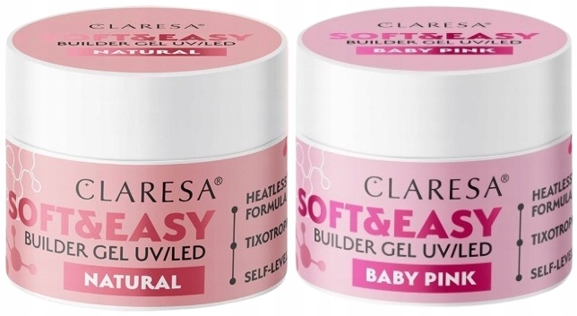 Claresa Gel Soft&easy Builder Gel Natural 45G Soft&easy Gel Baby Pink 45G