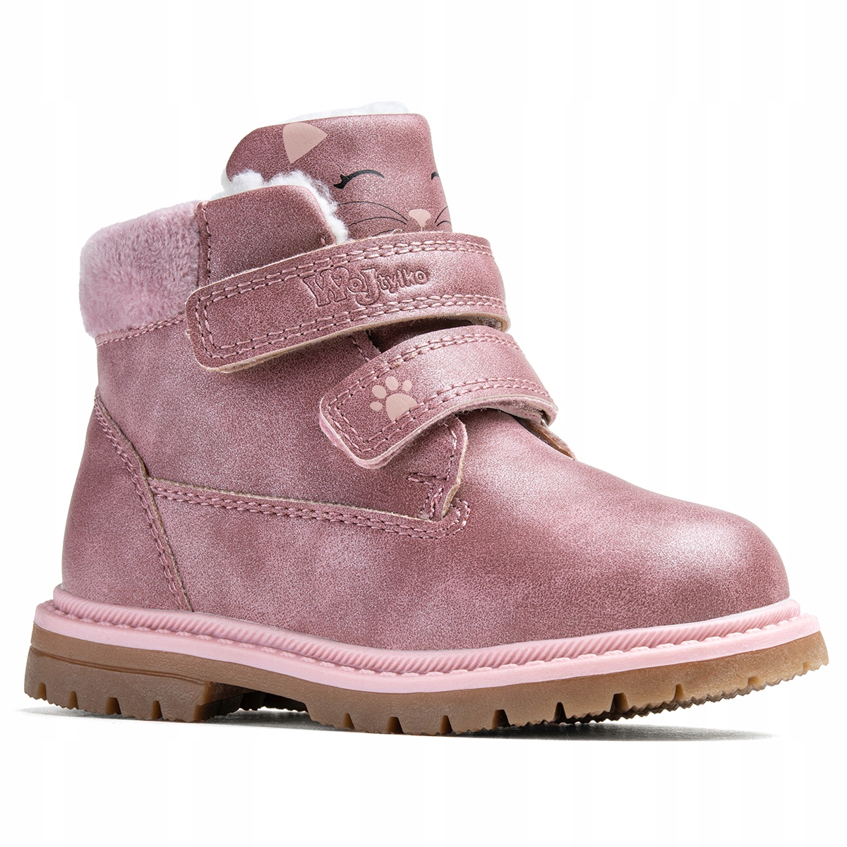 Сапоги для девочек утепленные овчины бегун trapers липучки Wojtyłko 30