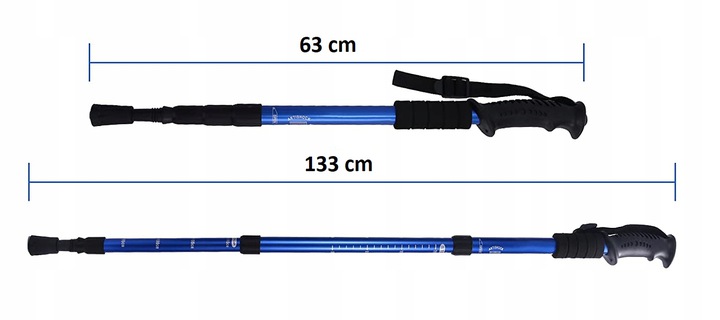 KIJKI DO CHODZENIA NORDIC WALKING KIJE TREKKINGOWE Waga pojedynczego kija 350 g