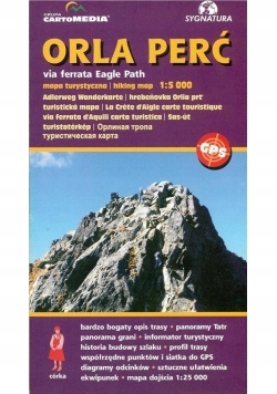 Orla Perć via ferrata Mapa turystyczna 1:5 000