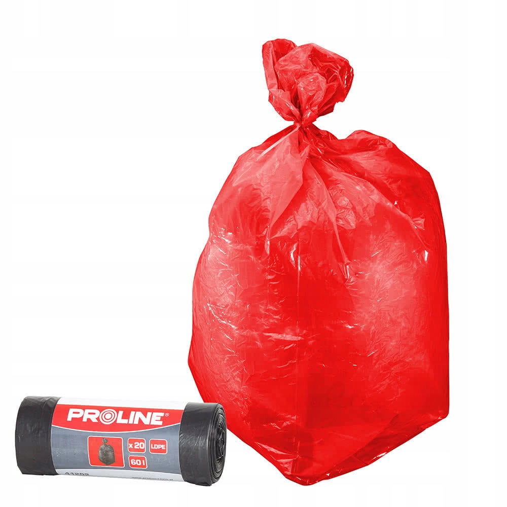 

Worki czerwone na Al Ldpe 120L 10szt., Proline
