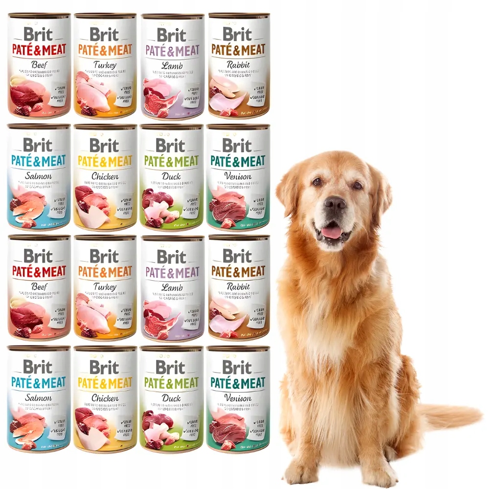 Brit Pate & Meat Mix smaków 16x400g Mokra karma dla psa