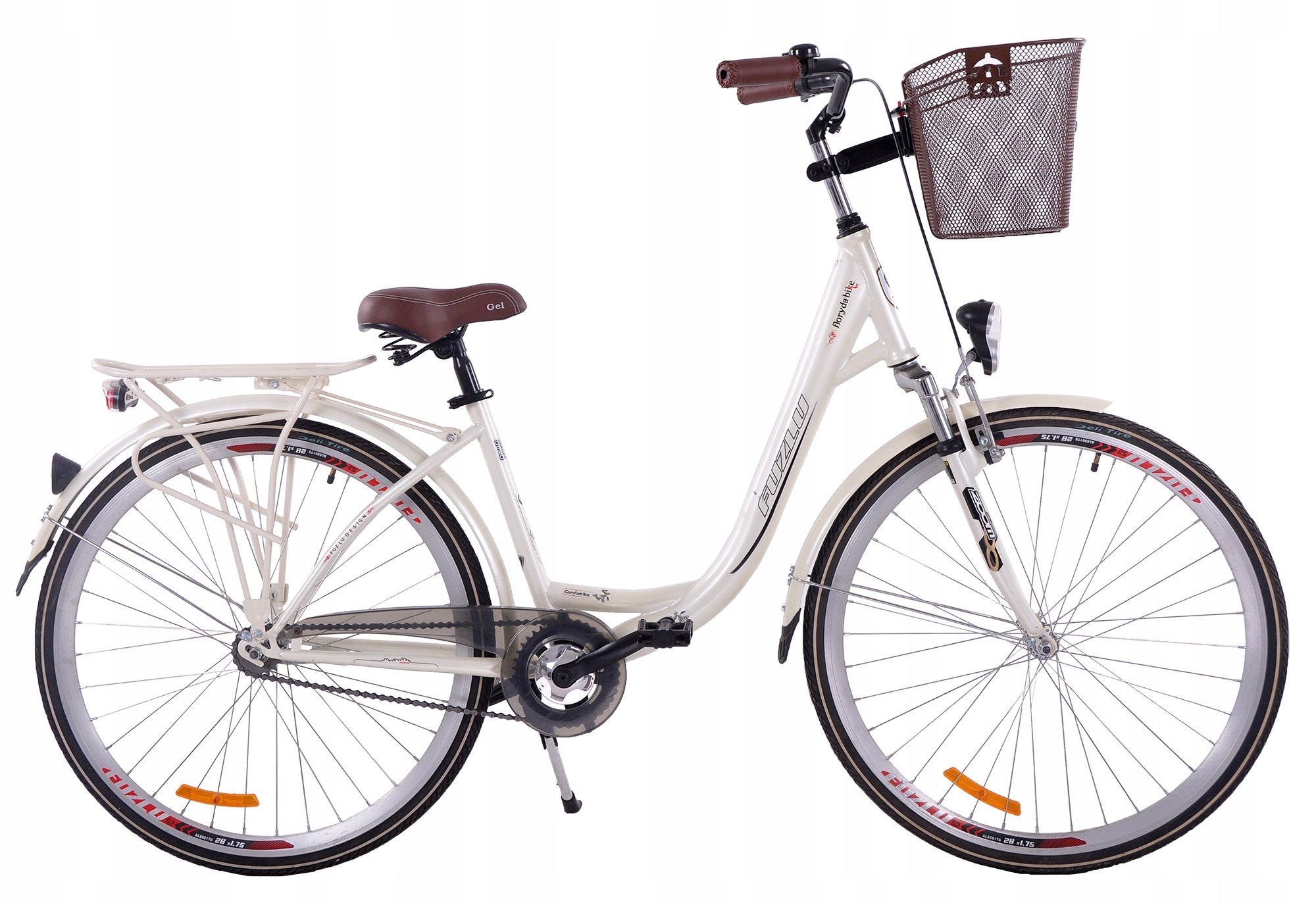 Rower Miejski 28 Damski Fuzlu Floryda Amt kremowy