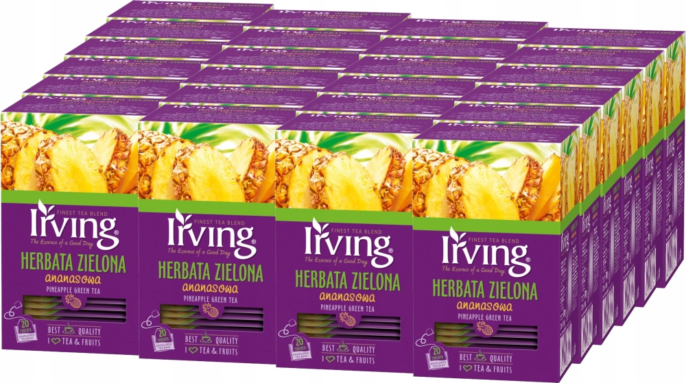 Irving herbata Zielona Ananasowa green tea 20 Torebek x24