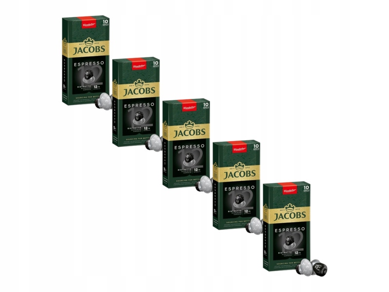 Kapsułki Jacobs Espresso Ristretto 12 do ekspresu Nespresso 5 x 10 szt.