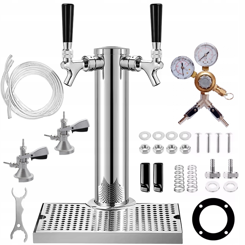 Kompletný set na rozlievanie piva Dávkovač Stĺpec na 2 kohútiky Typ A