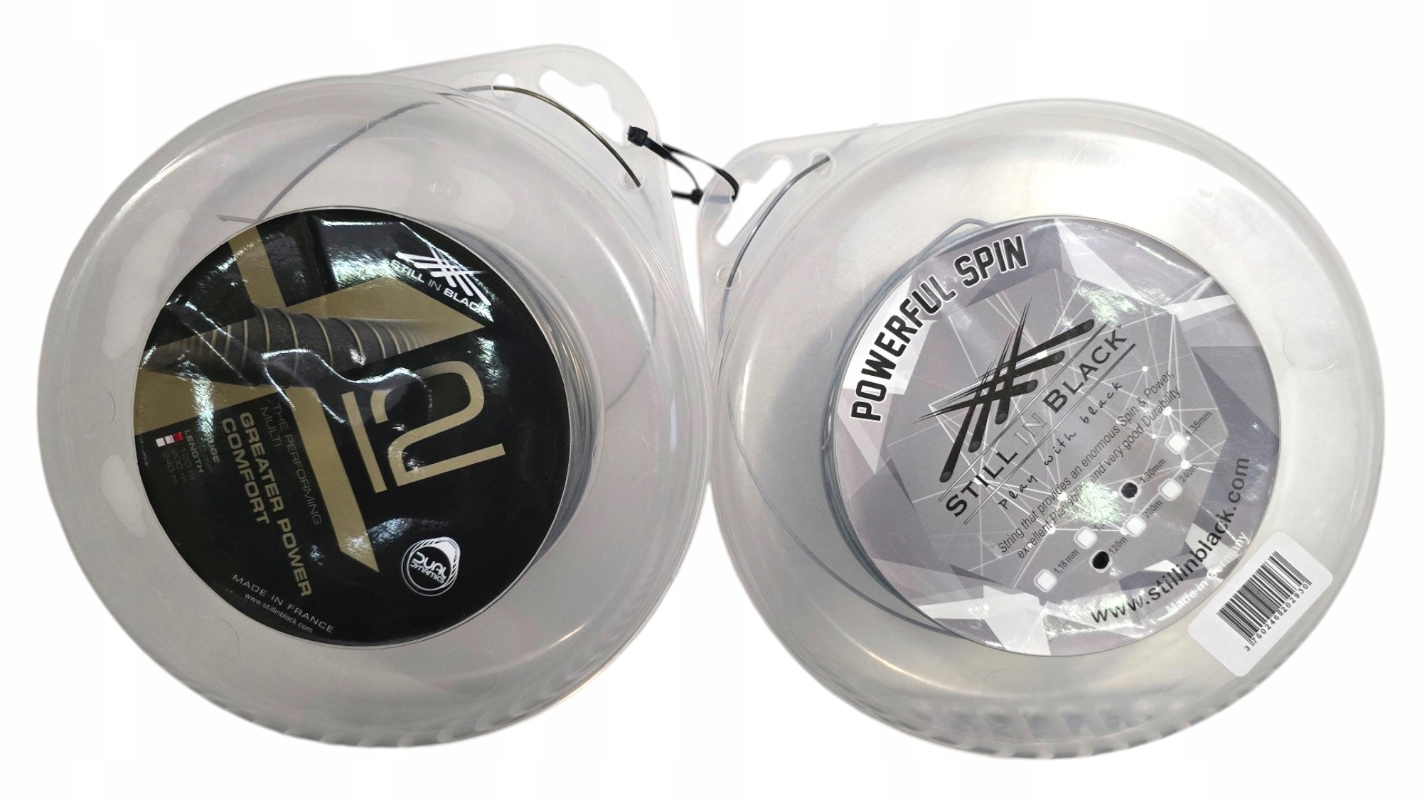 2 Kusy Tenisový Výplet Still In Black Powerful Spin X12 1,30 MM 120 M