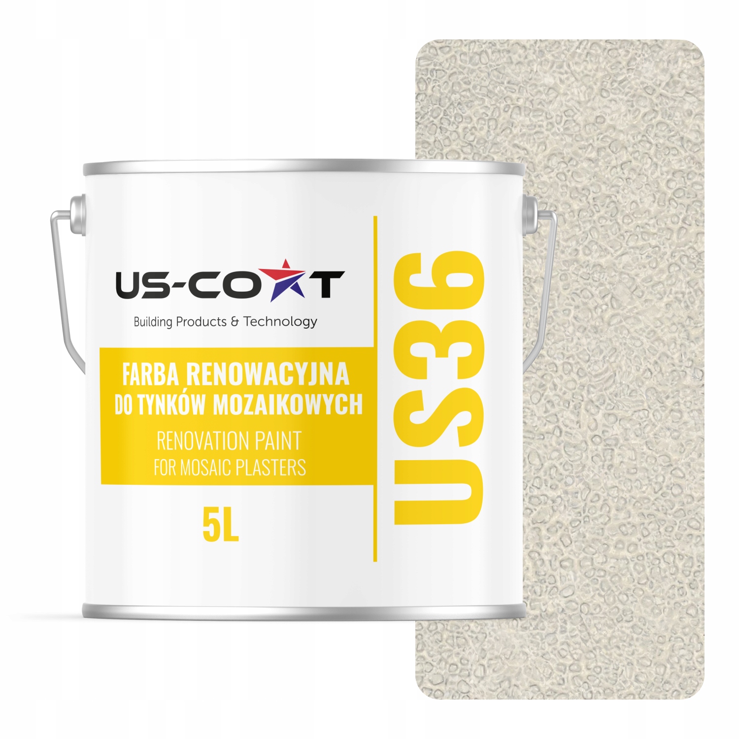 Obnovovacia farba na mozaikovú omietku 5L Obnova Biela Cestná RAL9016