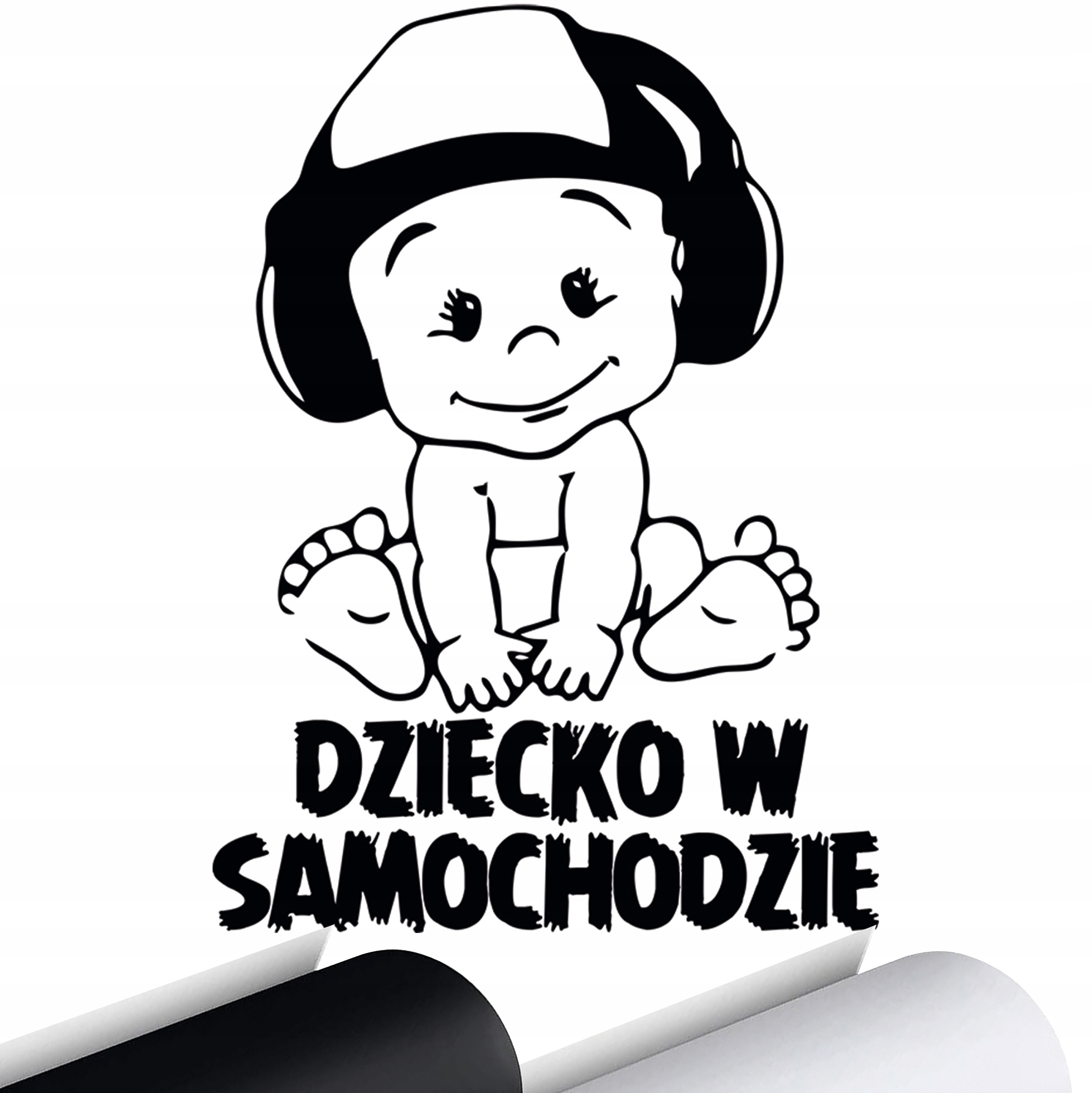 Naklejka na samochód DZIECKO W SAMOCHODZIE 17X13