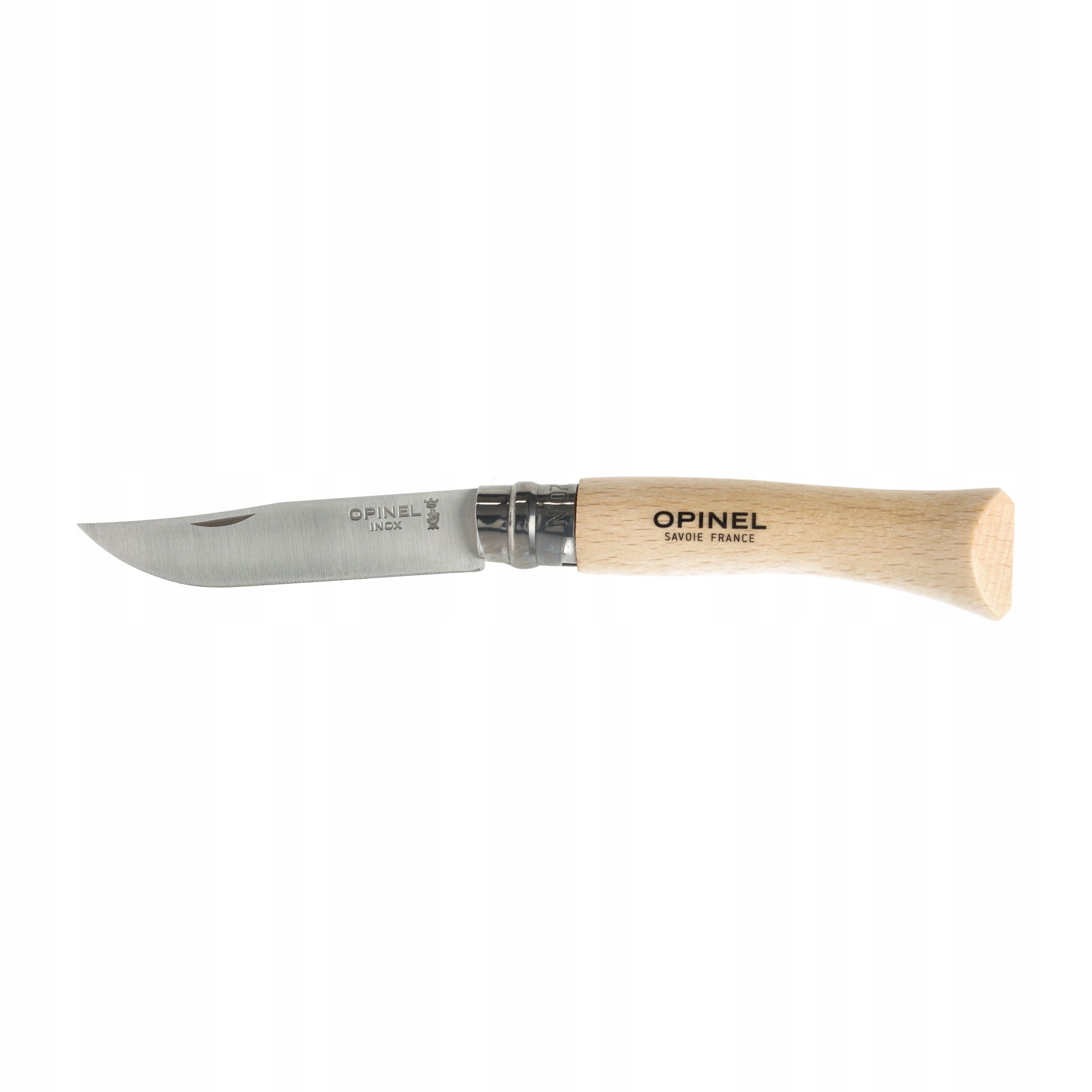 Nóż składany Opinel 7 inox buk w blistrze