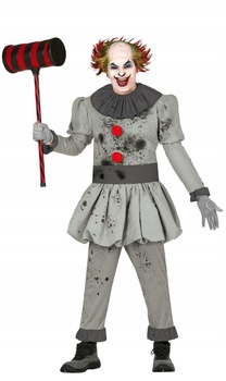 Kostým Klaun šedý zabiják To Horor L