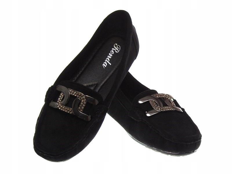 DAMSKIE ZAMSZOWE MOKASYNY Black r.39 Marka inna