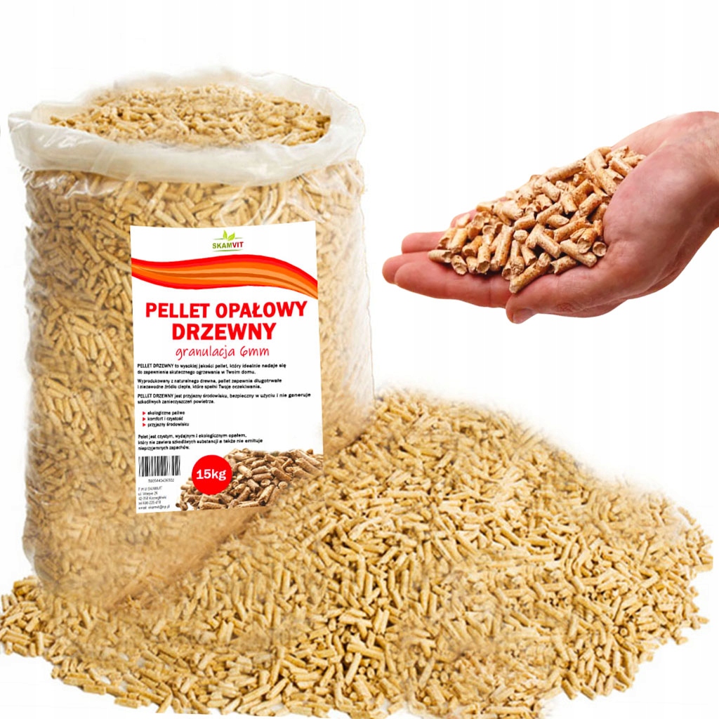 PELLET DRZEWNY OPAŁOWY SOSNOWY 15kg EKO PALIWO