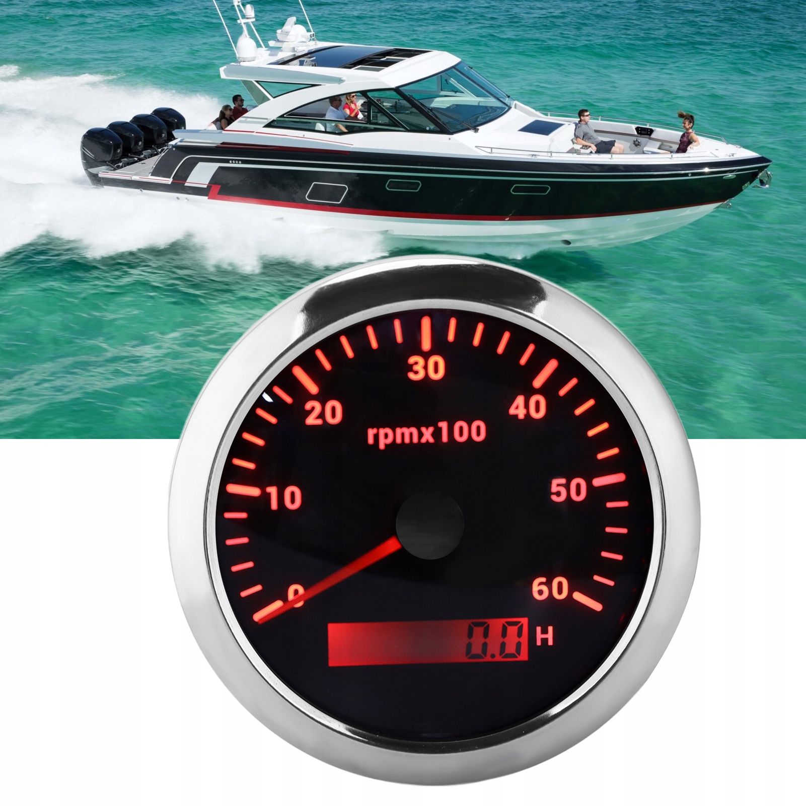 WSKAŹNIK OBROTÓW OBROTOMIERZ UNIWERSALNY 85 MM Dopasowanie do pojazdu produkt uniwersalny