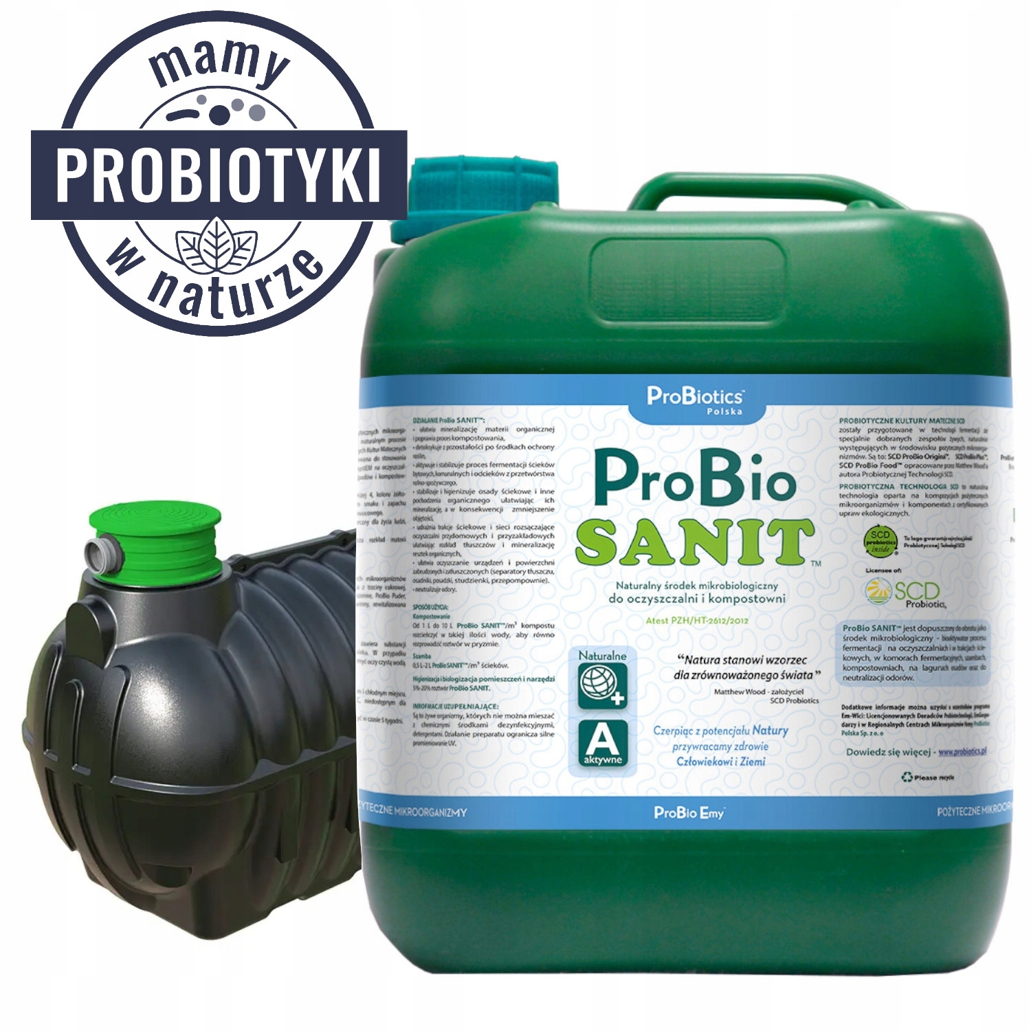 Probio Sanit 5L Efektywne Mikroorganizmy Bakterie Do Szamb Oczyszczalni