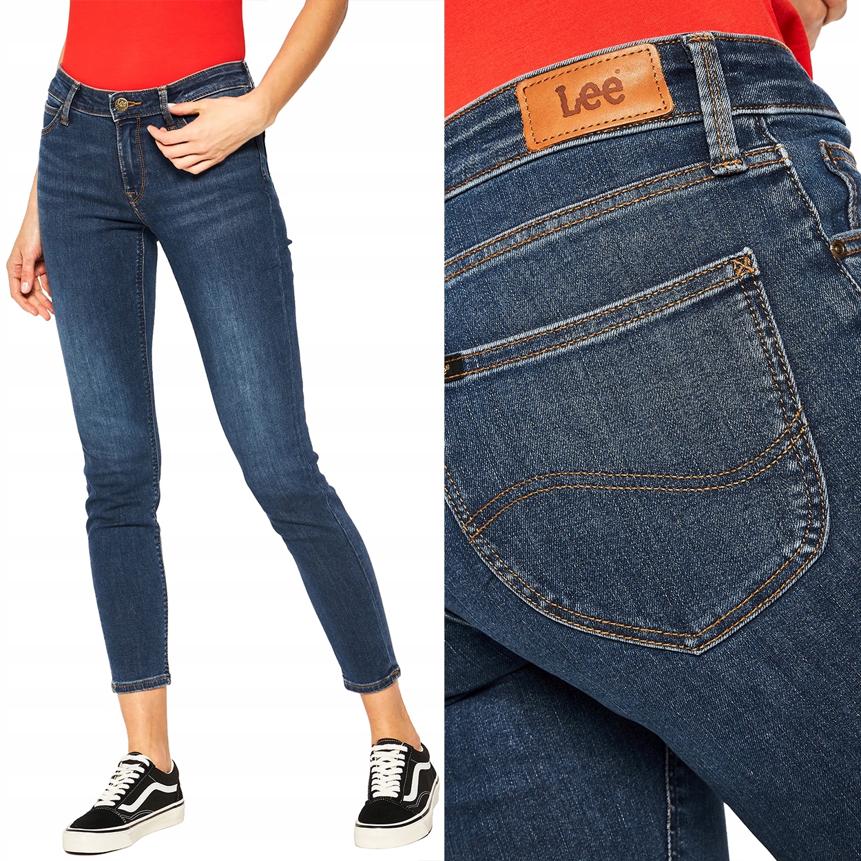 Lee Scarlett skinny Dark Ulrich dámské džínové úzké nohavice kalhoty W27 L31