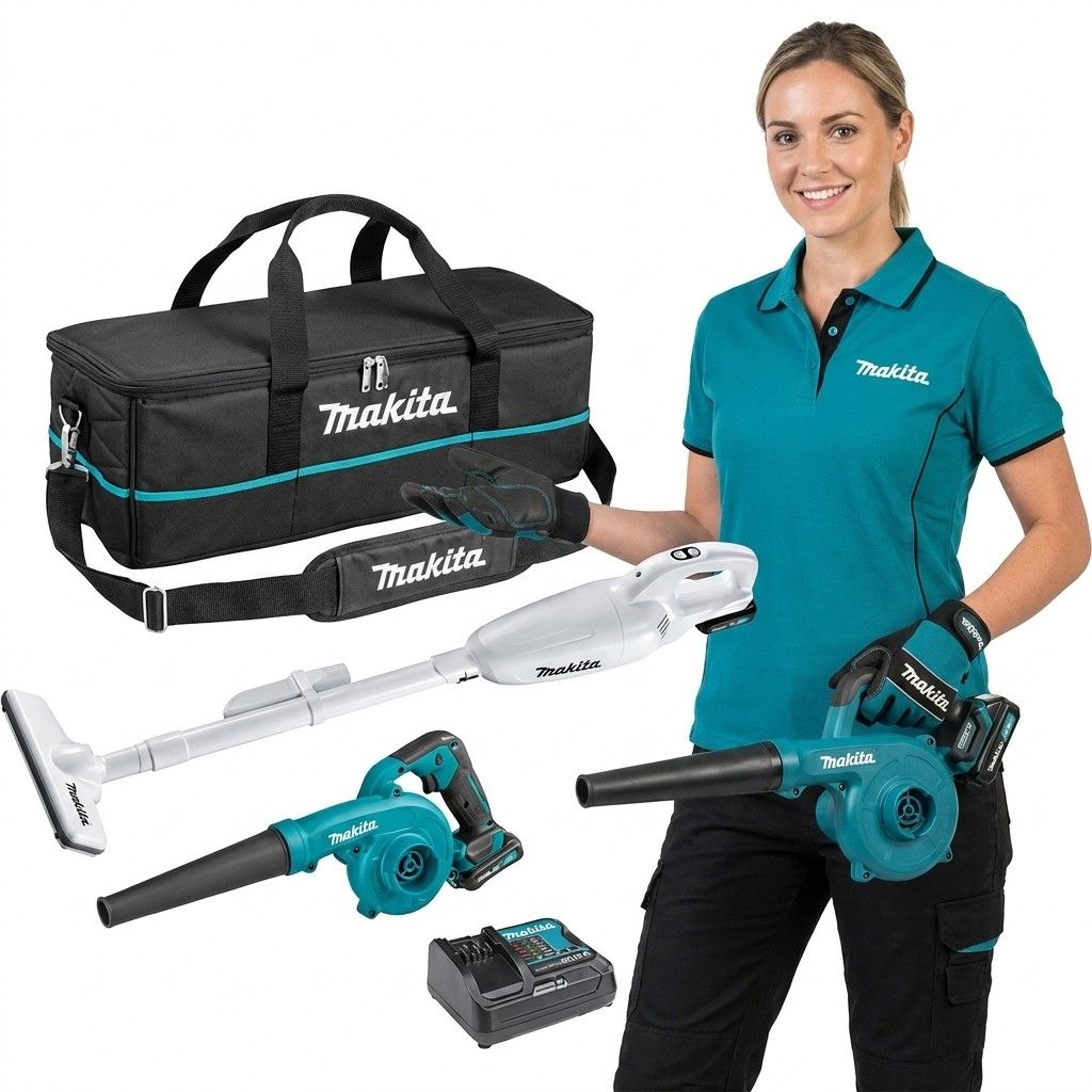 Dmychadlo UB100D Vysavač CL108FD Makita Combo CLX245SAX1