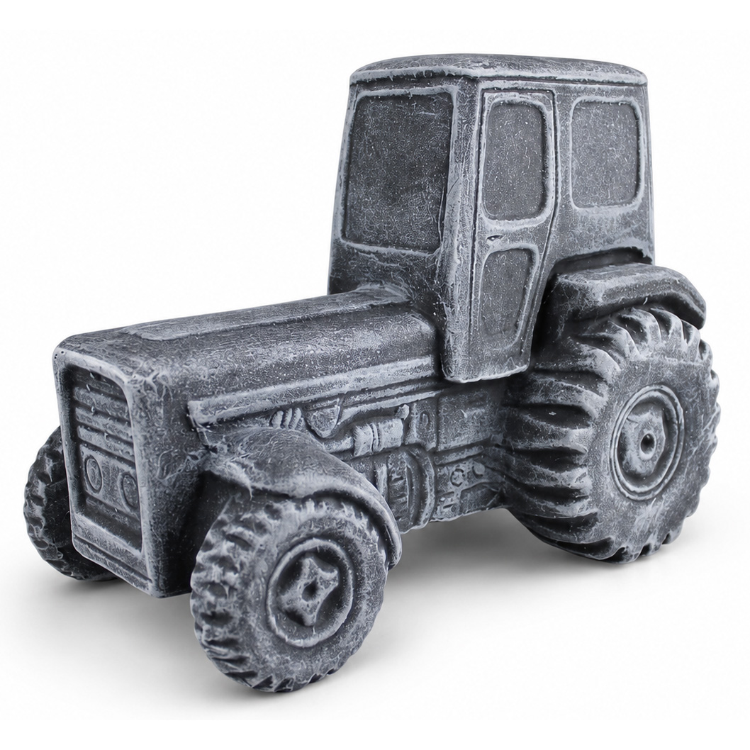 Pokladnička Traktor keramická velká 21 cm Polský výrobek Ruční práce šedá