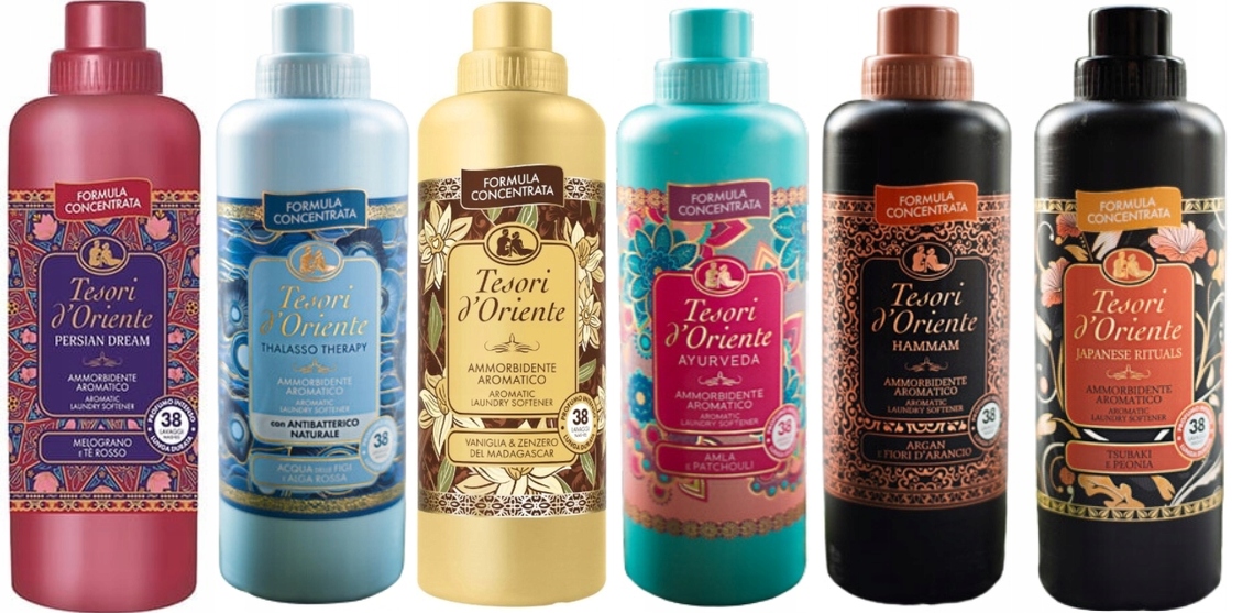 Levně Tesori d'Oriente Sada 6 italských oplachovacích přípravků 760 ml Ptvahj