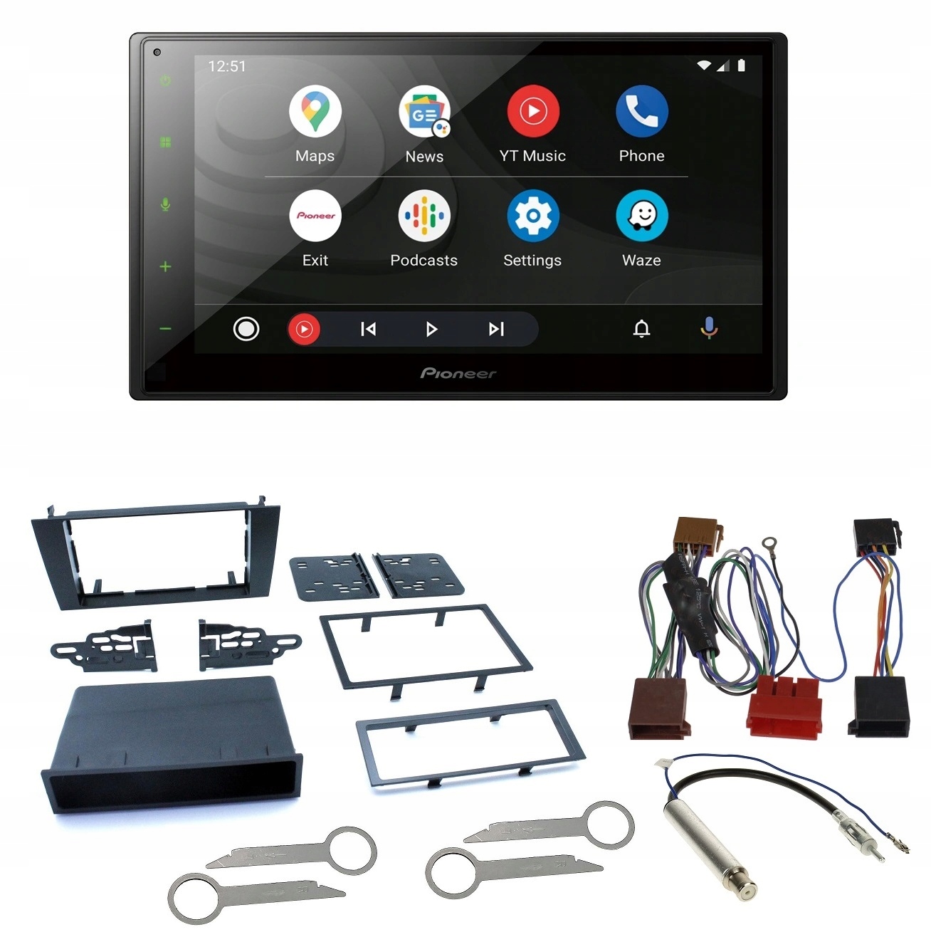 Pioneer SPH-DA160DAB Bluetooth autorádio CarPlay 2DIN Audi A4 B5