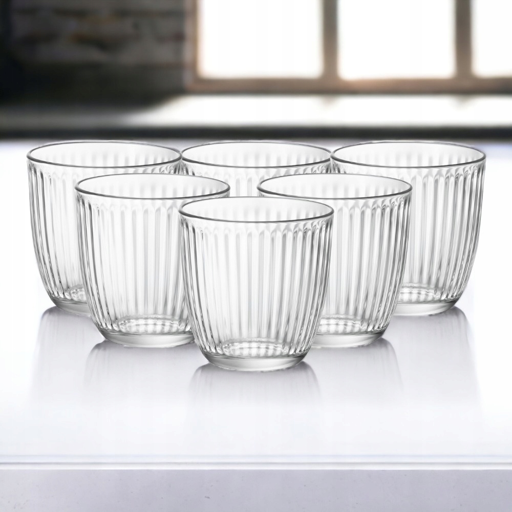 KOMPLET 6 SZKLANEK DO WODY LINE BORMIOLI ROCCO 290 Kolor przezroczysty